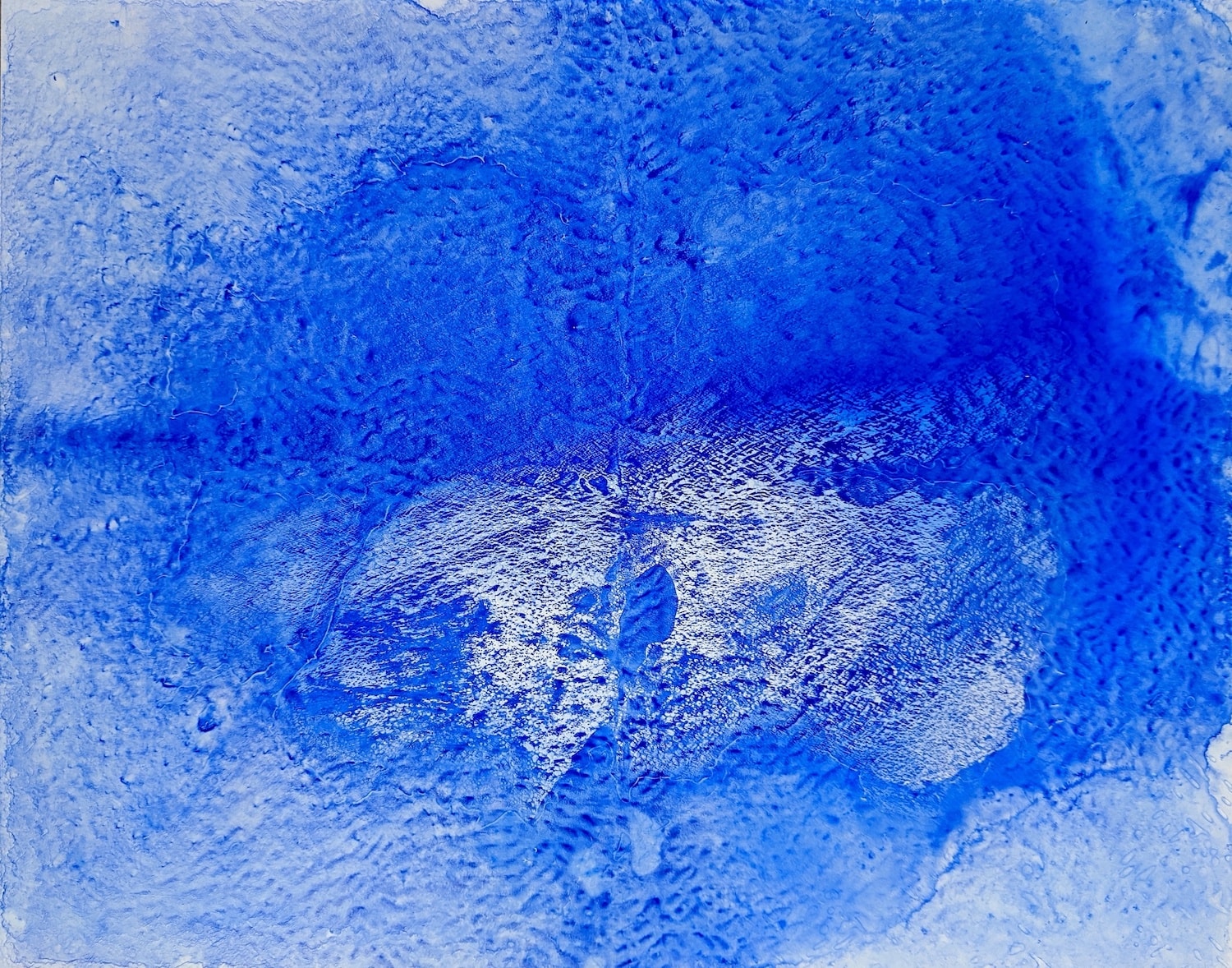 Seeking the Sound of Cobalt Blue_Bliss 1_2020_Pigment, Acrylic on Clayboard Panel_8 x 10 inches