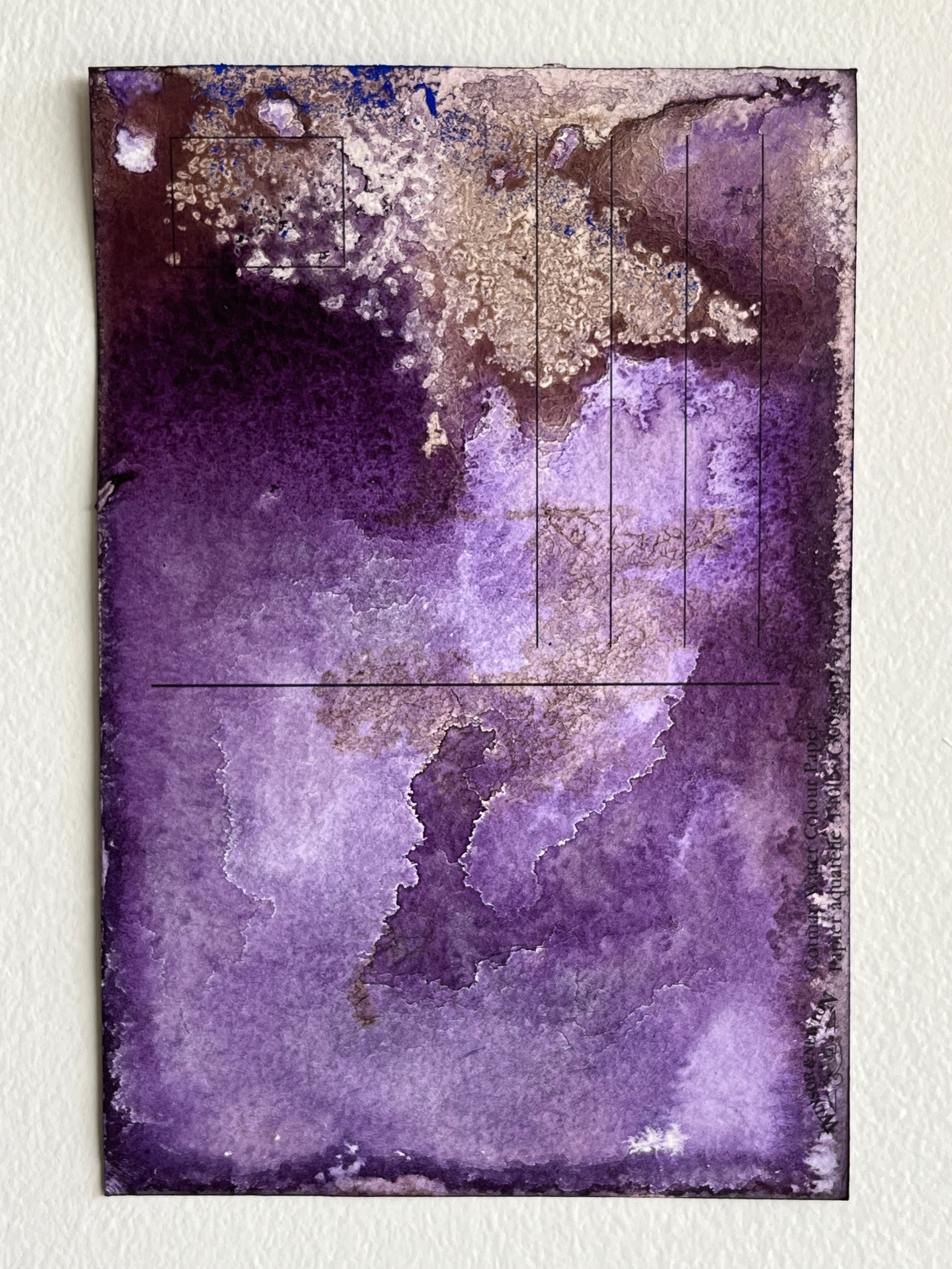Erosion and Metaphor I_Ink, Copper Dust, Repurposed Paper_6 x 4 inches