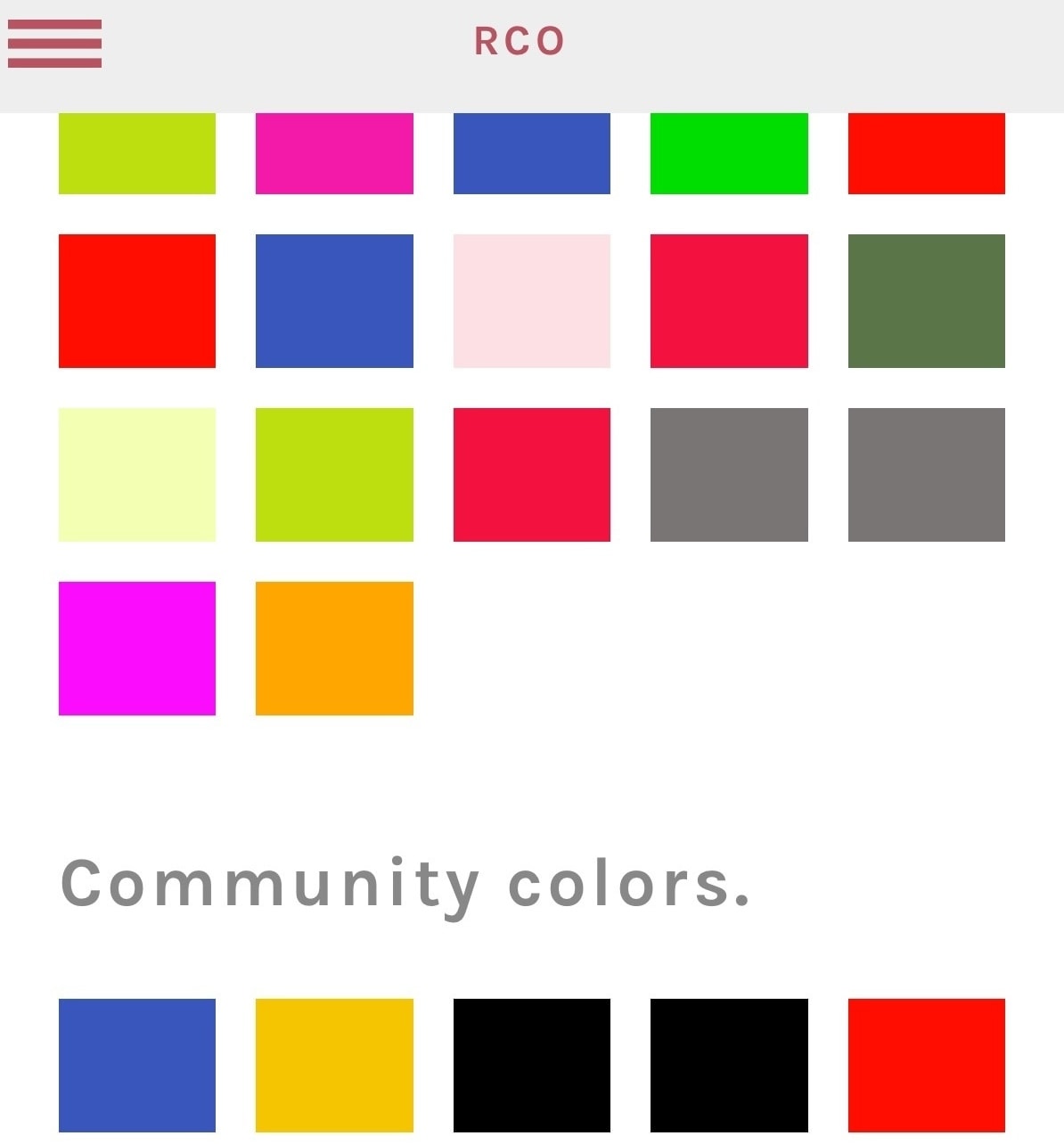 The Reverse Color Organ — RCO Community Colors